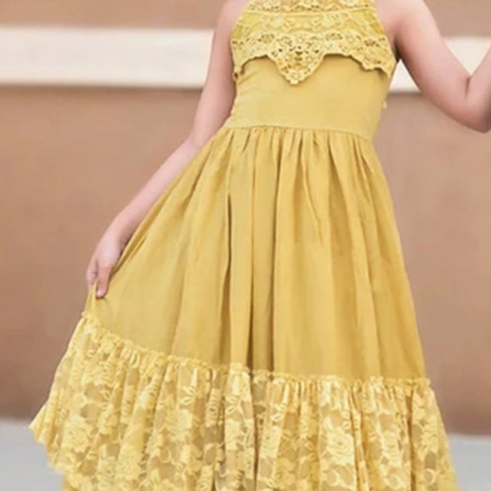 TRISH SCULLY ALEXANDRA MAXI DRESS MUSTARD